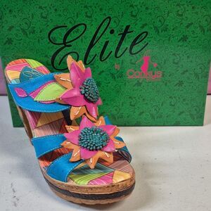 Elite By Corkys KEELY Size 8 Turquoise Heel - New